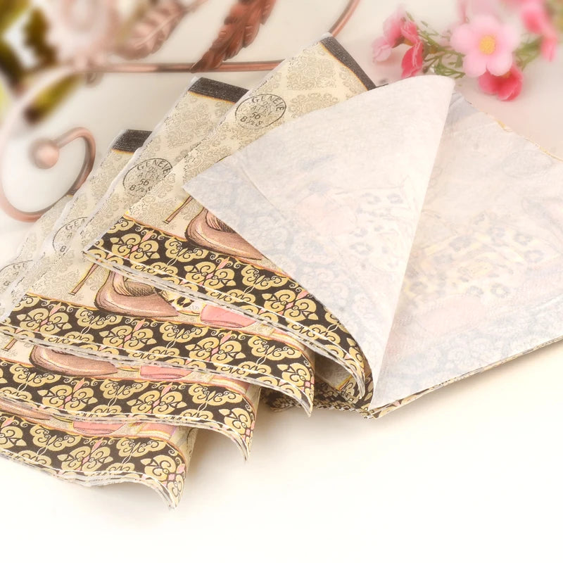 Servilletas 20pcs/Lot Decoupage Accesorios mujer Vintage