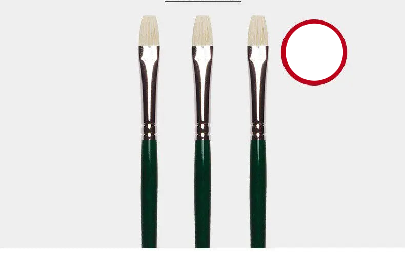 Juego de Pinceles para Óleo Winsor & Newton - Pinceles Planos y en Forma de Abanico, de Cerda de Cerdo