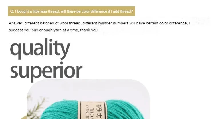 500 g/set de lana merina de 4 capas para tejer a mano