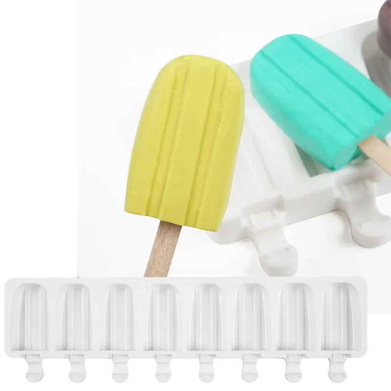 Molde para helados ranurado de silicona, varios estilos.