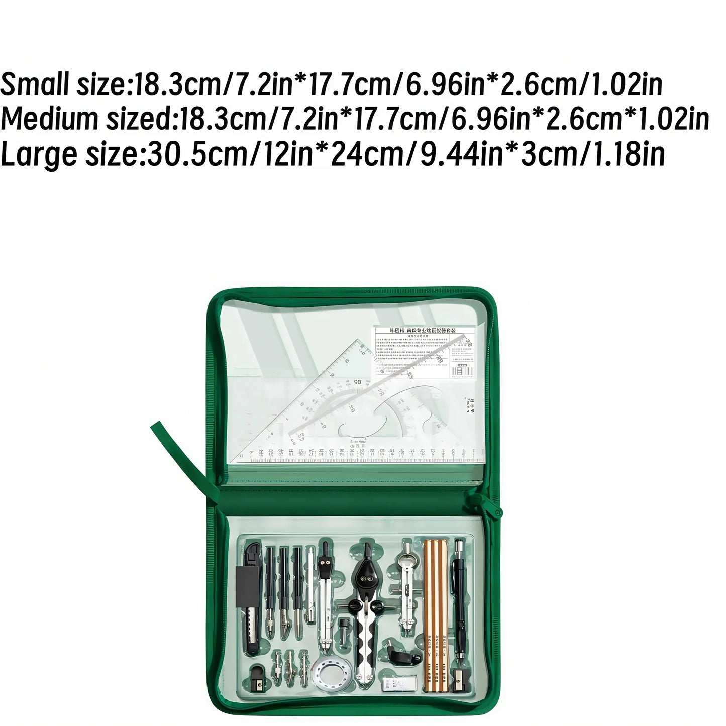 Juego de herramientas de dibujo avanzado, acero inoxidable, herramientas de precisión, CAD, medición multifuncional