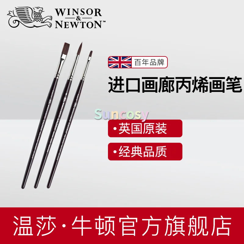 Winsor & Newton Juego de pinceles de pintura acrílica profesional
