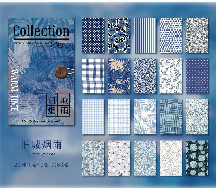 60 uds. de patrones florales artísticos, retro, creatividad hecha a mano