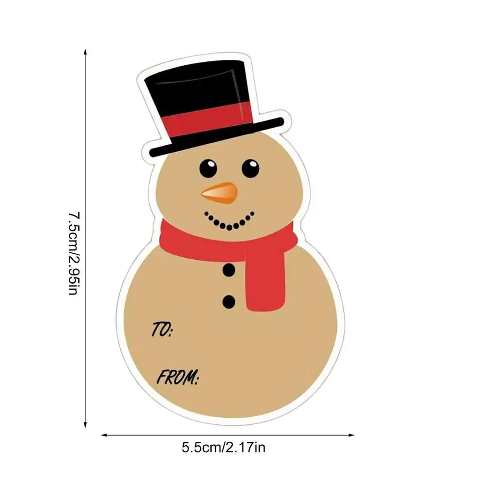 Stickers navideños redondas, 200 piezas, etiquetas de renos, de muñecos de nieve, de Papá Noel, etc