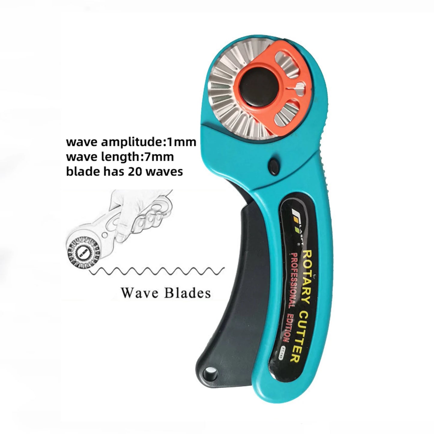 Cortador rotativo FT145, rodillo de R45mm, herramientas de corte fácil para tela, cuero, papel, etc.