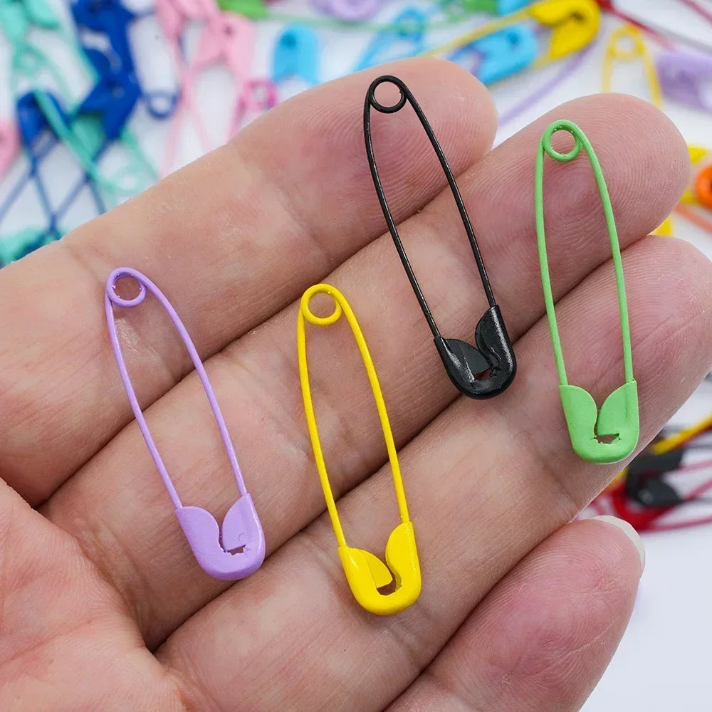 50 Uds. de alfileres de Metal coloridos, de acero inoxidable, dos tamaños