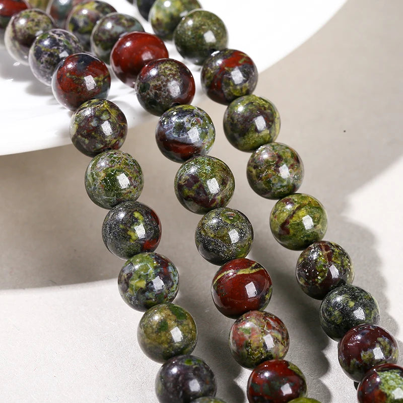 Mostacillas de piedra natural, variedades, redondo de 4, 6, 8, 10 y 12mm