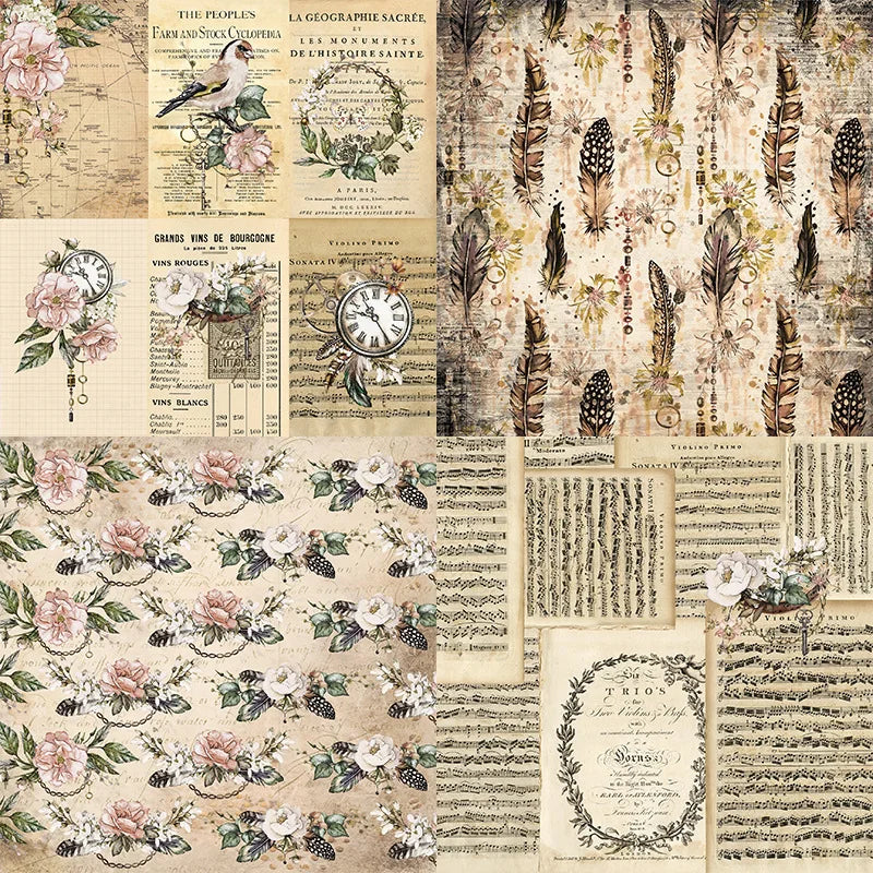 12 hojas de papel para álbum de recortes de 15x15cm