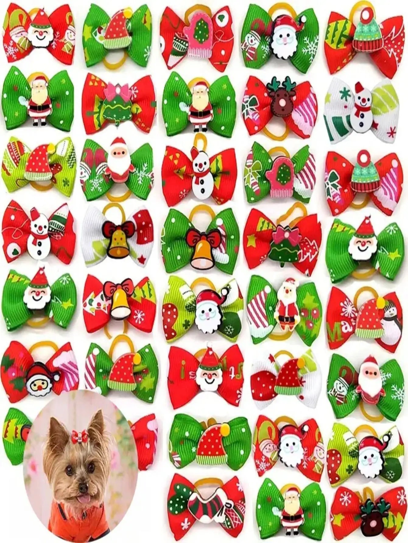 10/20 piezas lazo para el pelo para el cuidado de perros pequeños, de colores mezclados
